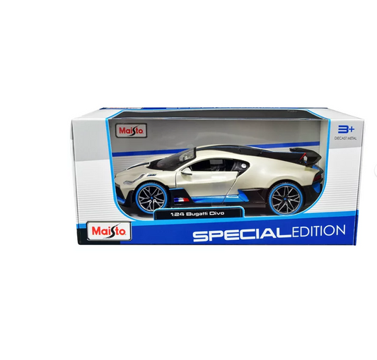 Bugatti Divo Satin White Diecast 1/24