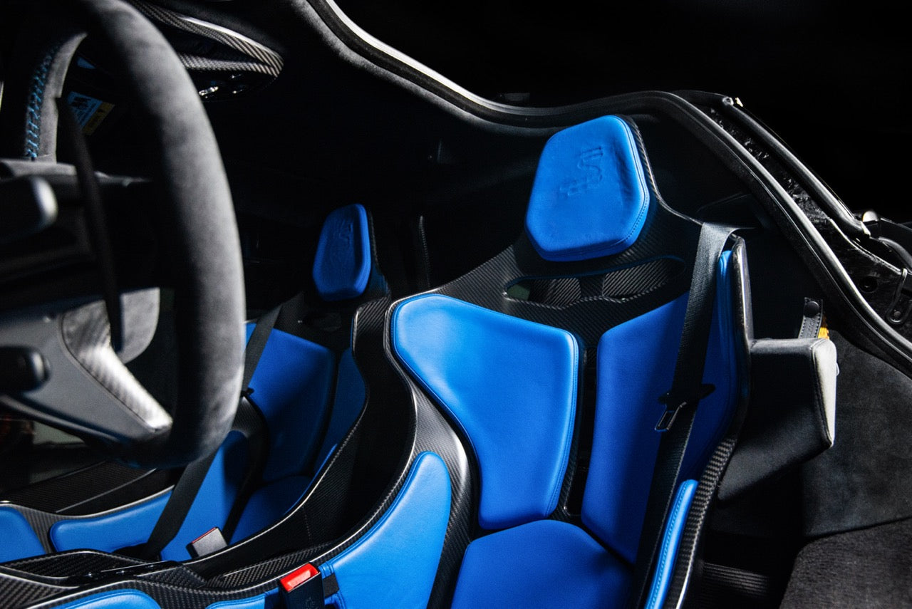 mclaren senna blue interior