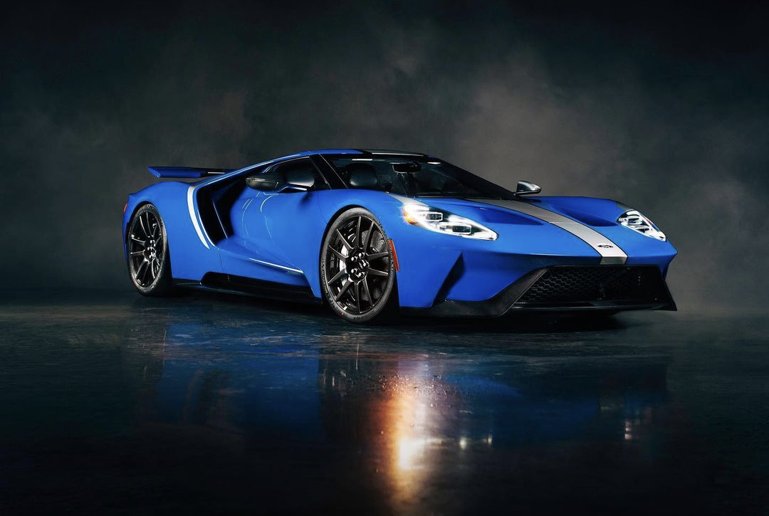 blue exotic car