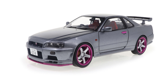 Nissan Skyline R34 Grey Diecast 1/18th