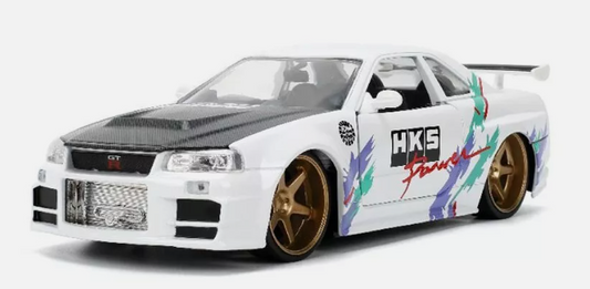 Nissan Skyline R34 HKS Diecast 1/24th