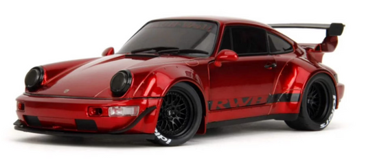 RWB Porsche Red Chrome Diecast 18th