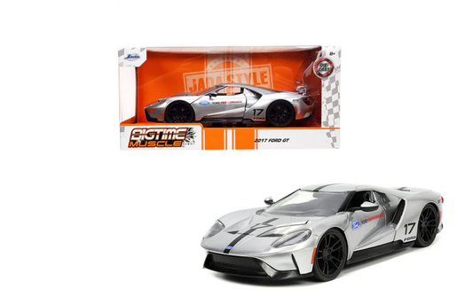 Ford GT Silver/Black Diecast 1/24
