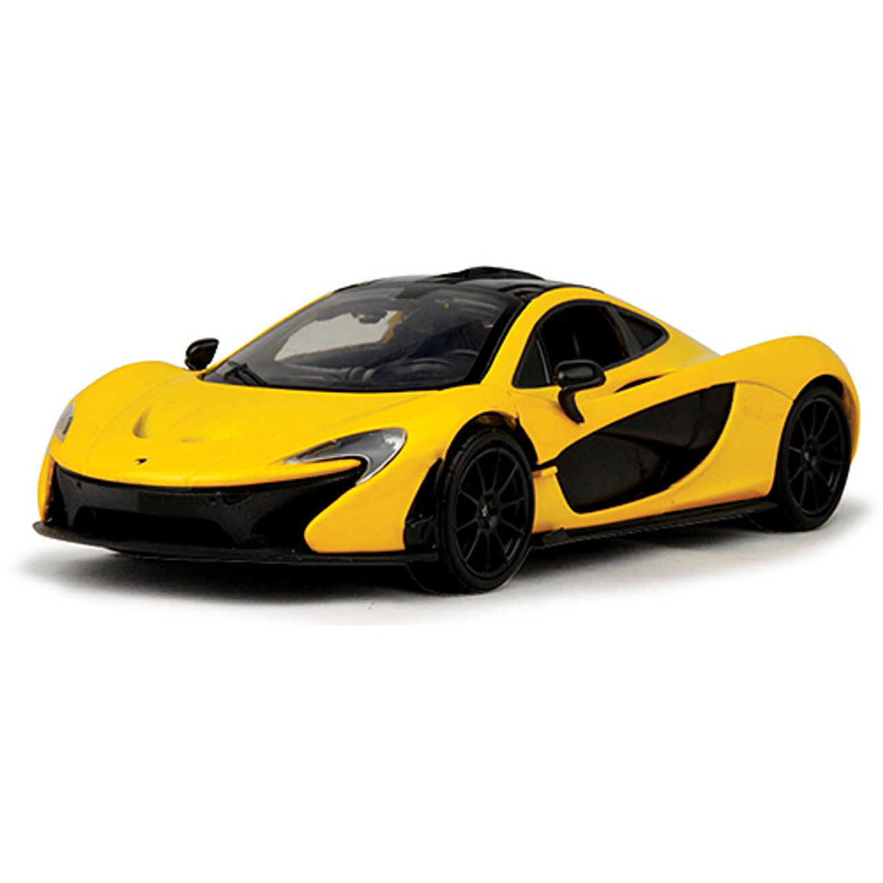 diecast of a yellow McLaren P1