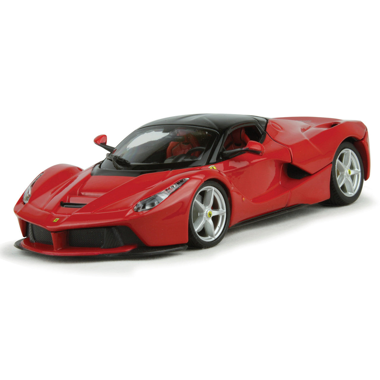 diecast car of a red Ferrari LaFerrari